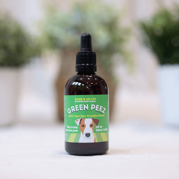 Bottle of Green Peez on a white background