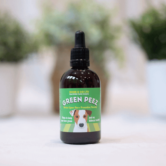 Bottle of Green Peez on a white background