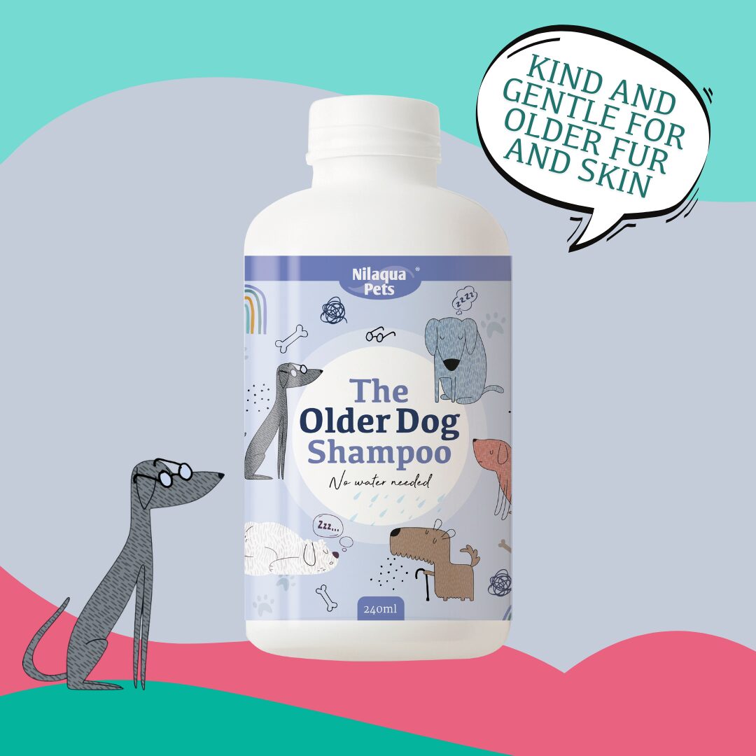 Nilaqua No Rinse Dog Shampoo for Older Dogs | Urine Odour Remover