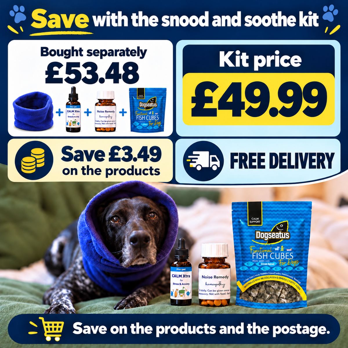 Picture of the Snood and Soothe kit and associated cost savings