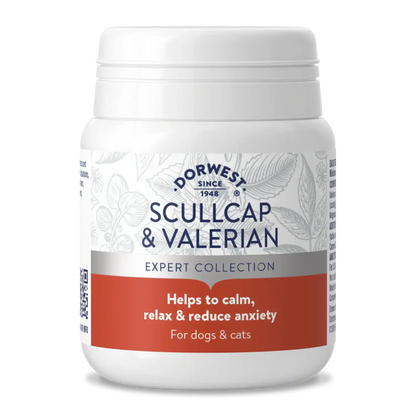 Dorwest Scullcap & Valerian Tablets for Dogs and Cats – Natural Calming & Anxiety Support