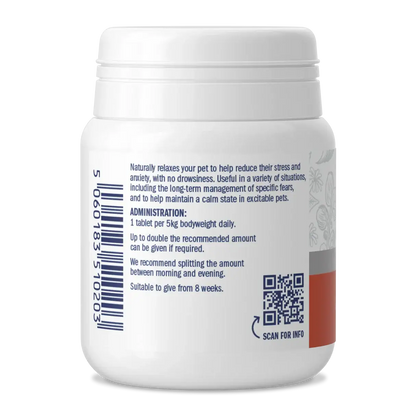 Dorwest Scullcap & Valerian Tablets for Dogs and Cats – Natural Calming & Anxiety Support