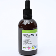 Herbal liquid tincture Allergy Aid for dogs with itchy skin in dark bottle, includes dropper lid, for soothing skin allergies.