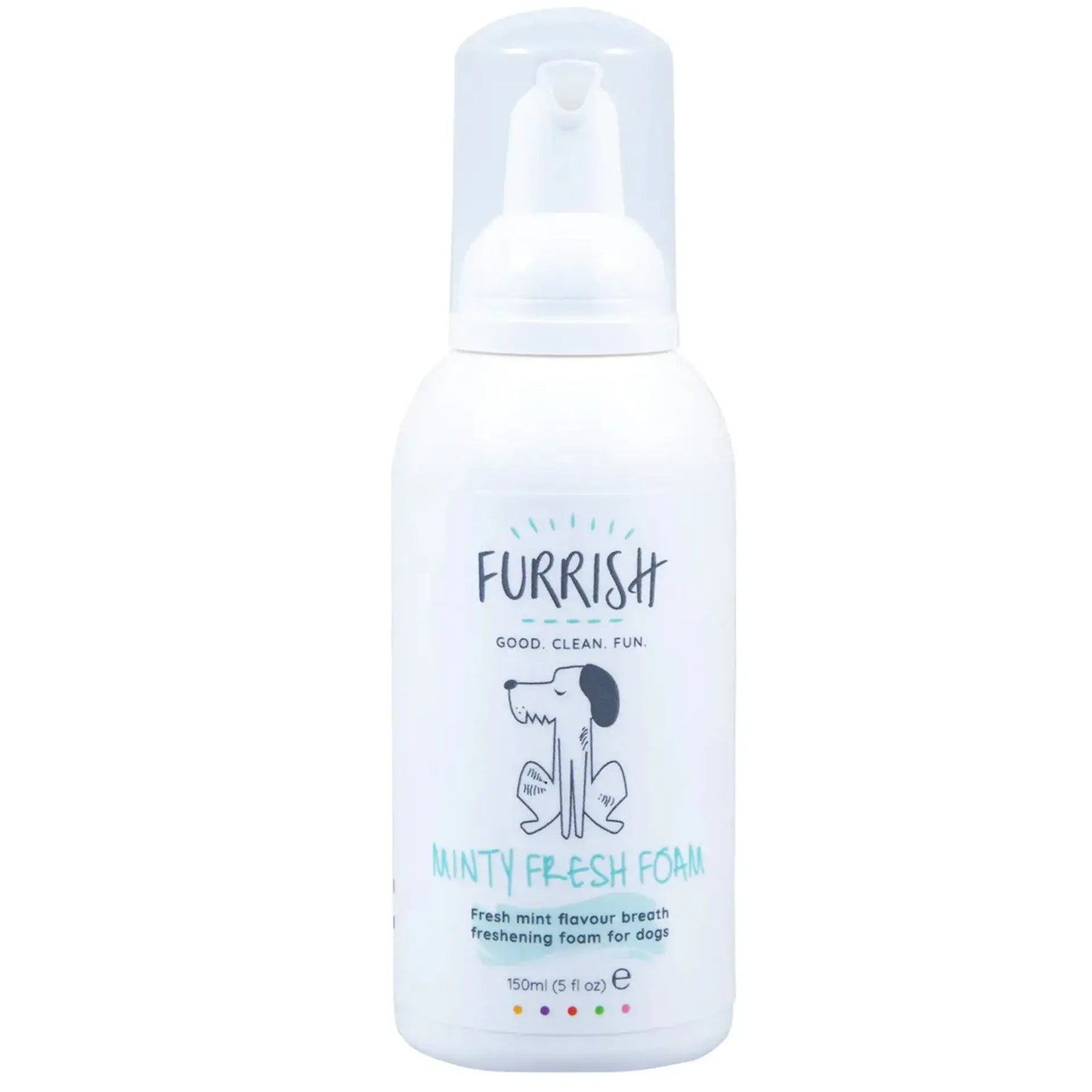 Bottle of Furrish breath freshener for dogs