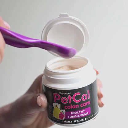 Pet col contents inside tub view