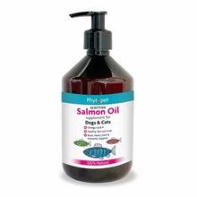 Scottish salmon oil supplement for dogs and cats, rich in Omega 3, 6, 9 for healthy skin, joints, brain, heart, and immune support.