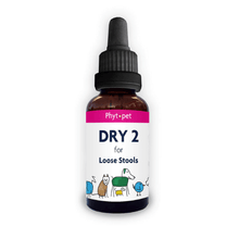 Dry 2 Herbal Remedy for Dogs with Loose Stools - Botanical Extracts for Upset Stomach and IBS Relief