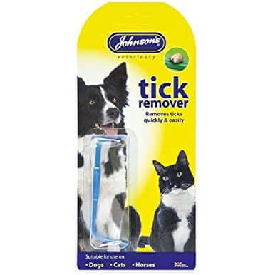 Johnsons tick remover in packaging on a white background